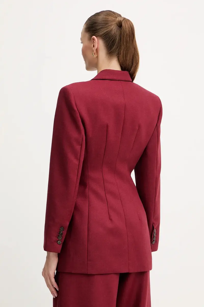 giacca in lana colore granata 2523046052200 miniatura 3