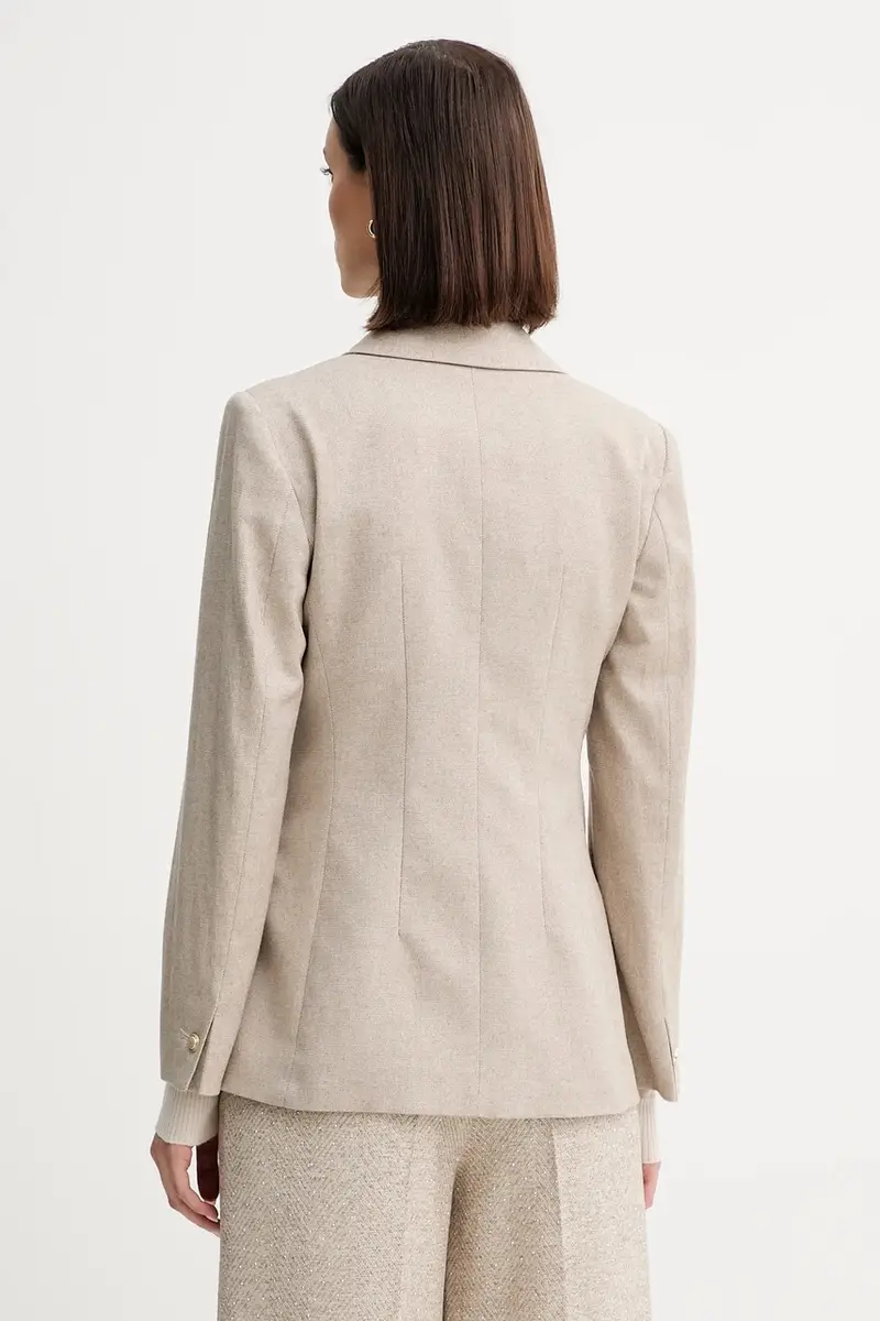 giacca in misto lana colore beige 2523046102200 miniatura 3