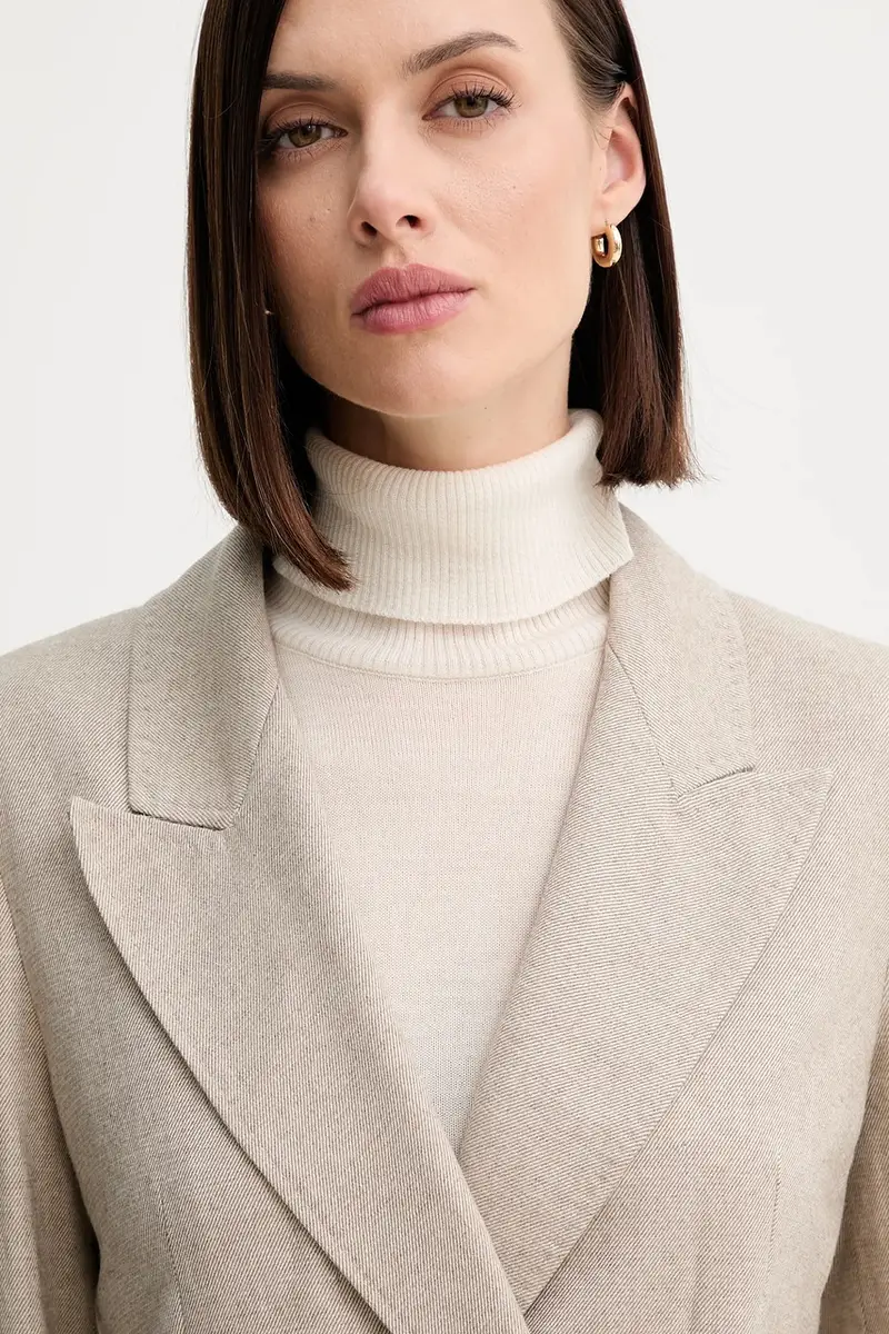 giacca in misto lana colore beige 2523046102200 miniatura 4