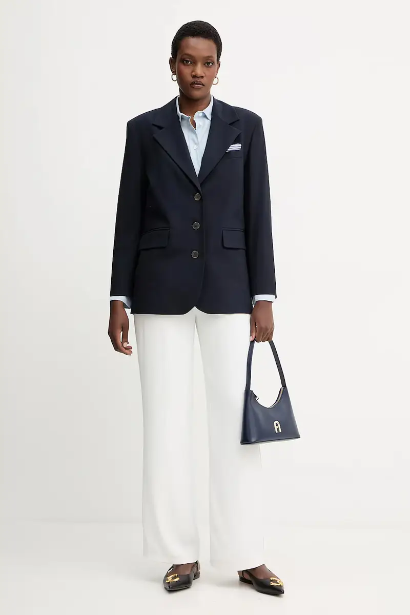 giacca in misto lana colore blu navy 2523046144200 miniatura 2