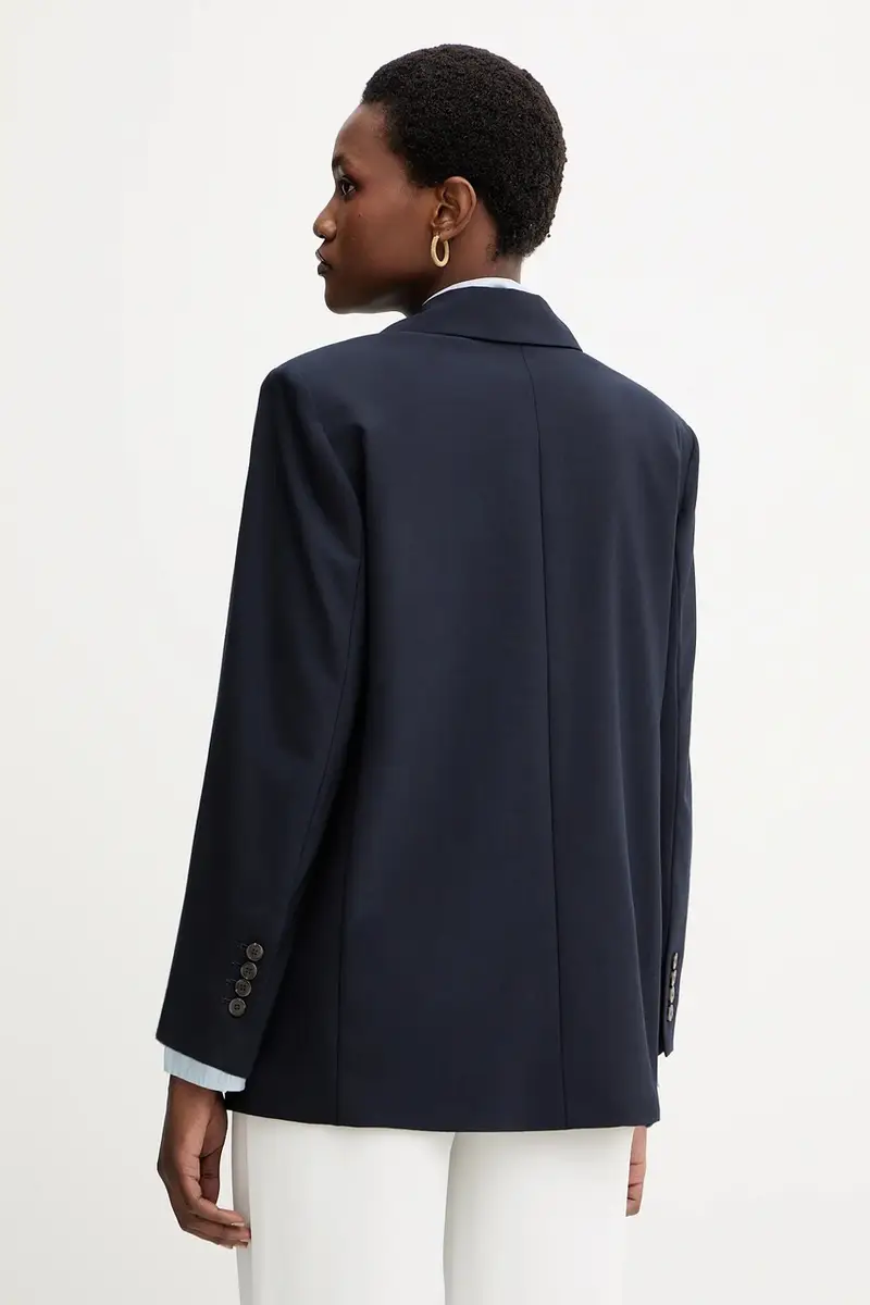 giacca in misto lana colore blu navy 2523046144200 miniatura 3