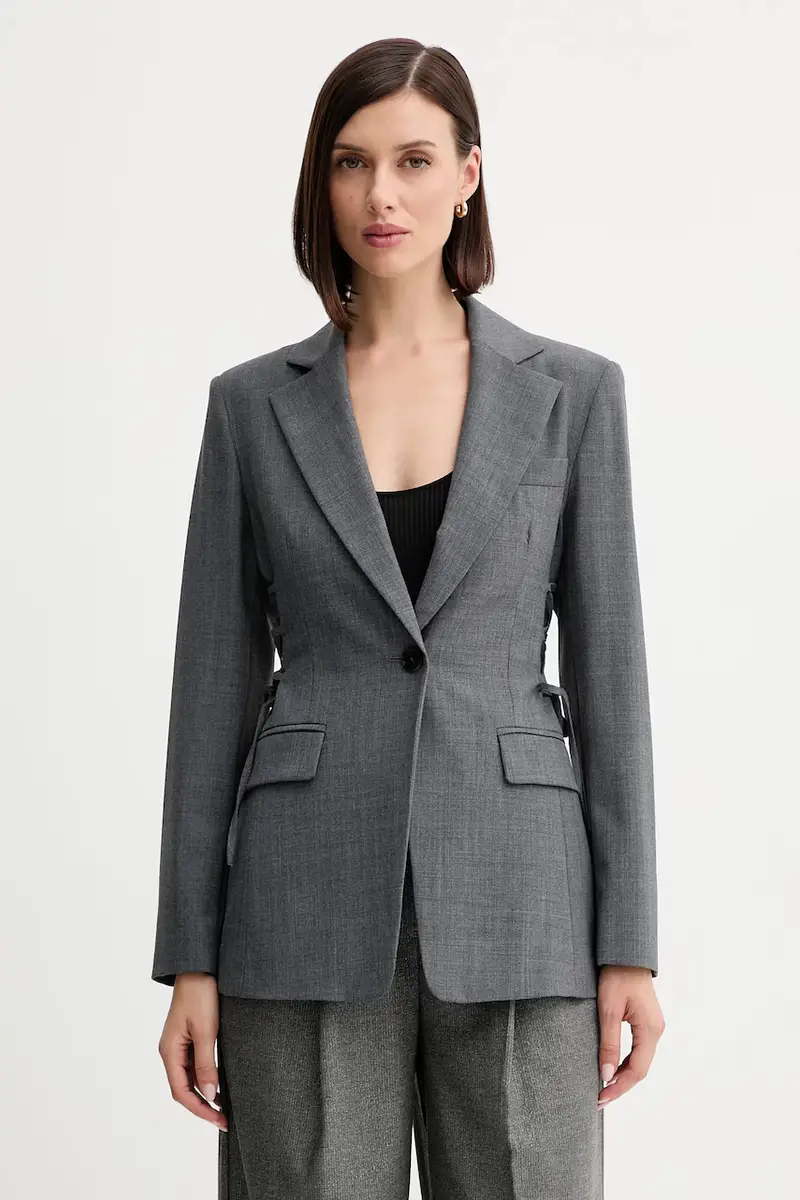 giacca in misto lana colore grigio 2523046014200