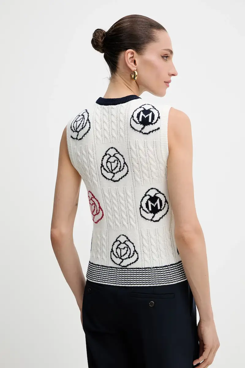 gilè in lana donna colore beige 2523356054200 miniatura 3