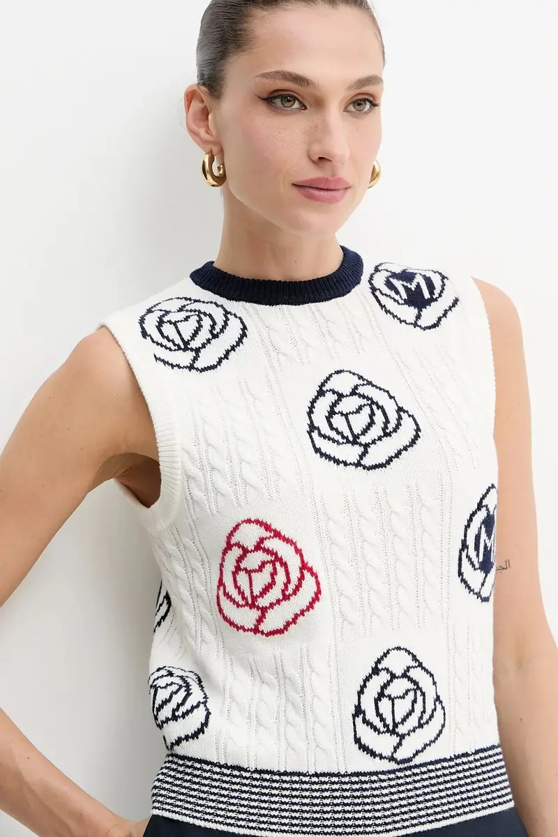 gilè in lana donna colore beige 2523356054200 miniatura 4