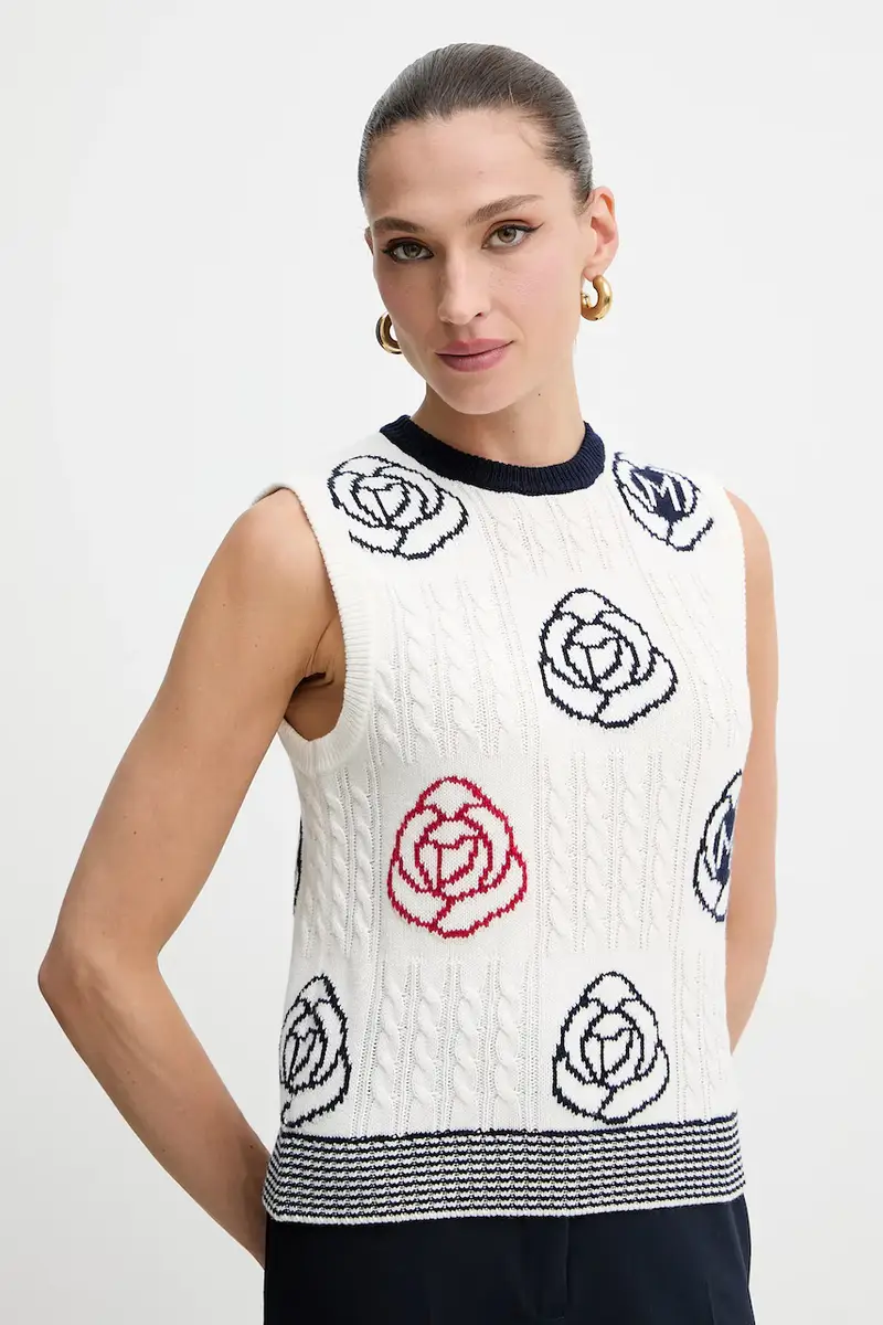 gilè in lana donna colore beige 2523356054200