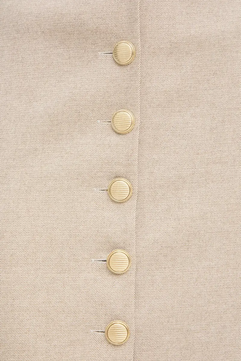 gonna con aggiunta di lana colore beige 2523106092200 miniatura 4