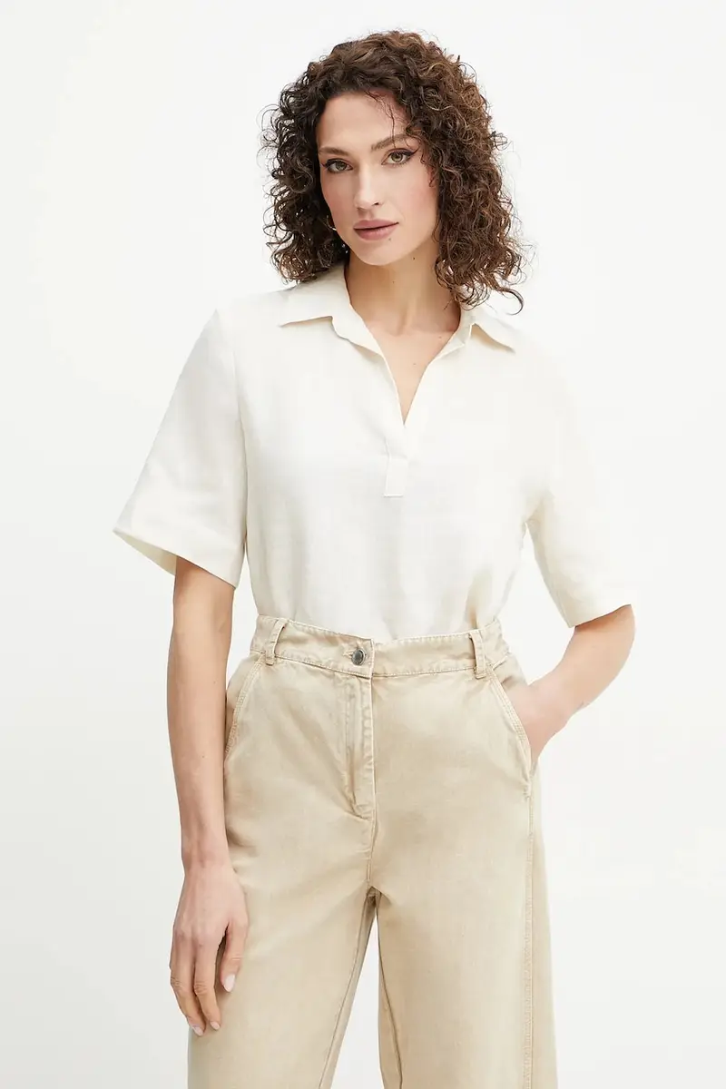 maglietta di lino Emme by Marella donna colore beige 2515111032200