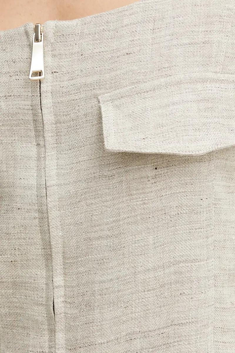 maglietta di lino NICOLAS donna colore beige 2513161042200 miniatura 5