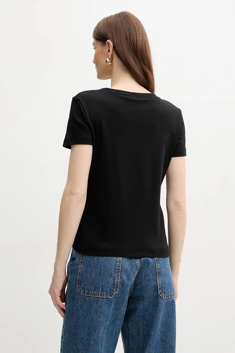 maglietta in cotone LANGUE donna colore nero 2513971025200 miniatura 3