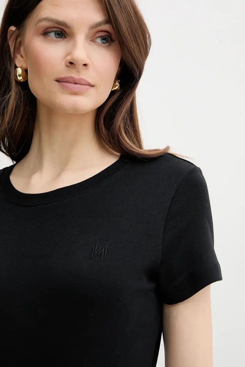 maglietta in cotone LANGUE donna colore nero 2513971025200 miniatura 4