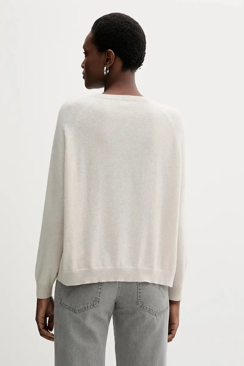 maglione in cachemirie donna colore beige 2523366171200 miniatura 3