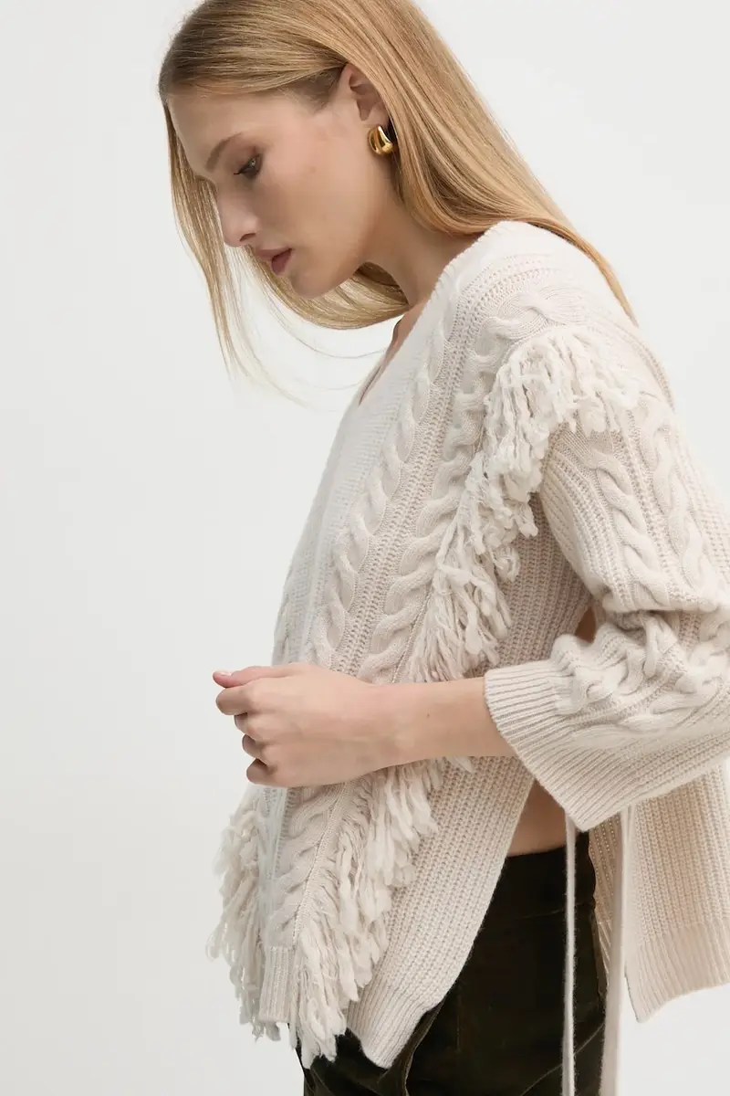 maglione in lana donna colore beige 2423366035200