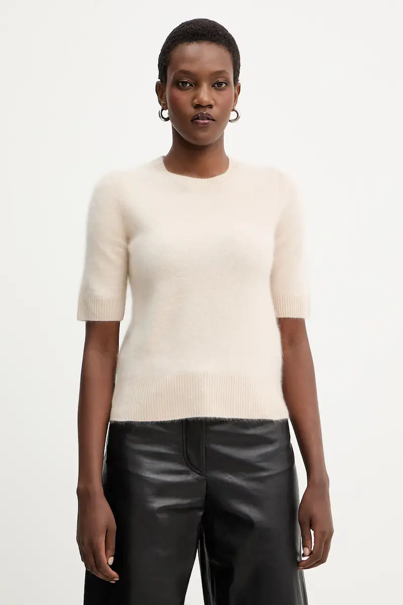 maglione in lana donna colore beige 2523366075200