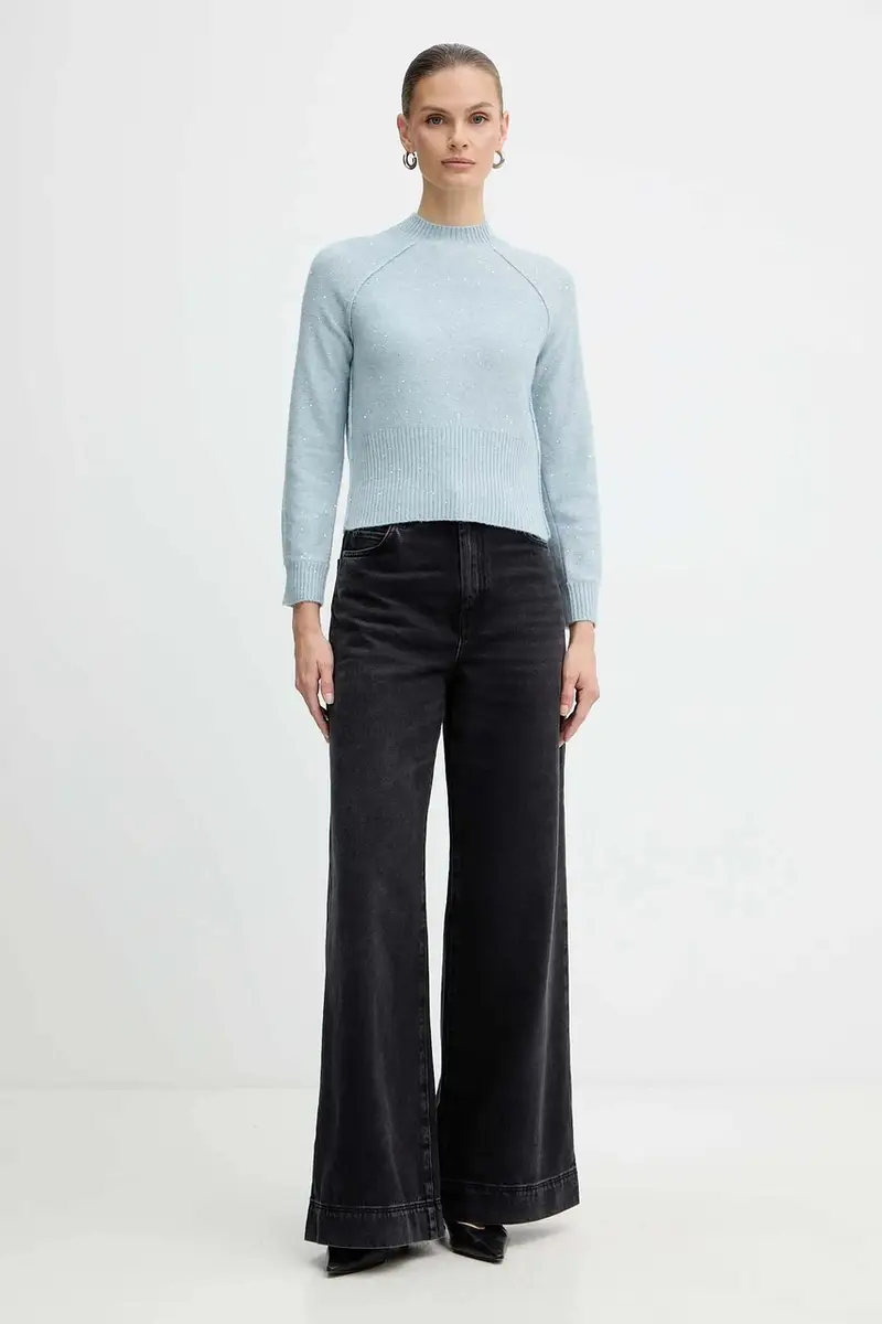 maglione in misto lana Emme by Marella donna colore blu 2525366022200 miniatura 2