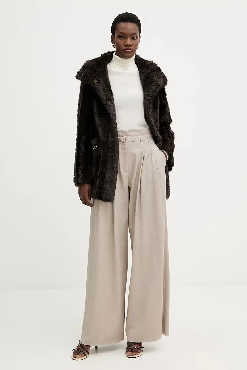 pantaloni con lana colore beige 2523136192200 miniatura 2