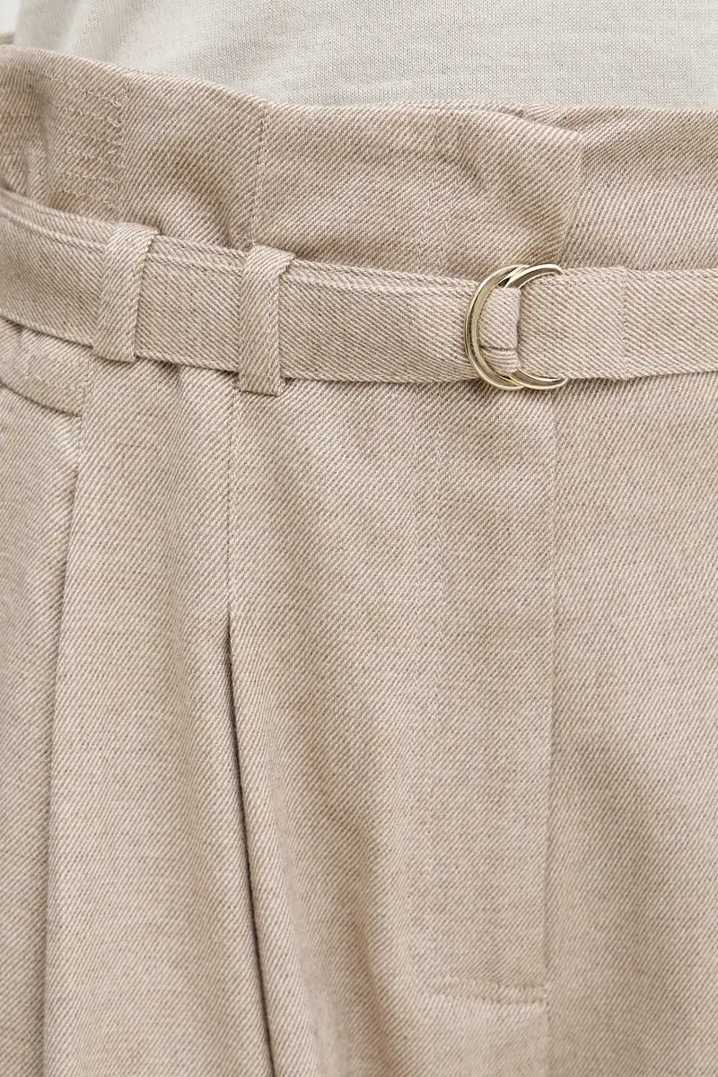 pantaloni con lana colore beige 2523136192200 miniatura 4