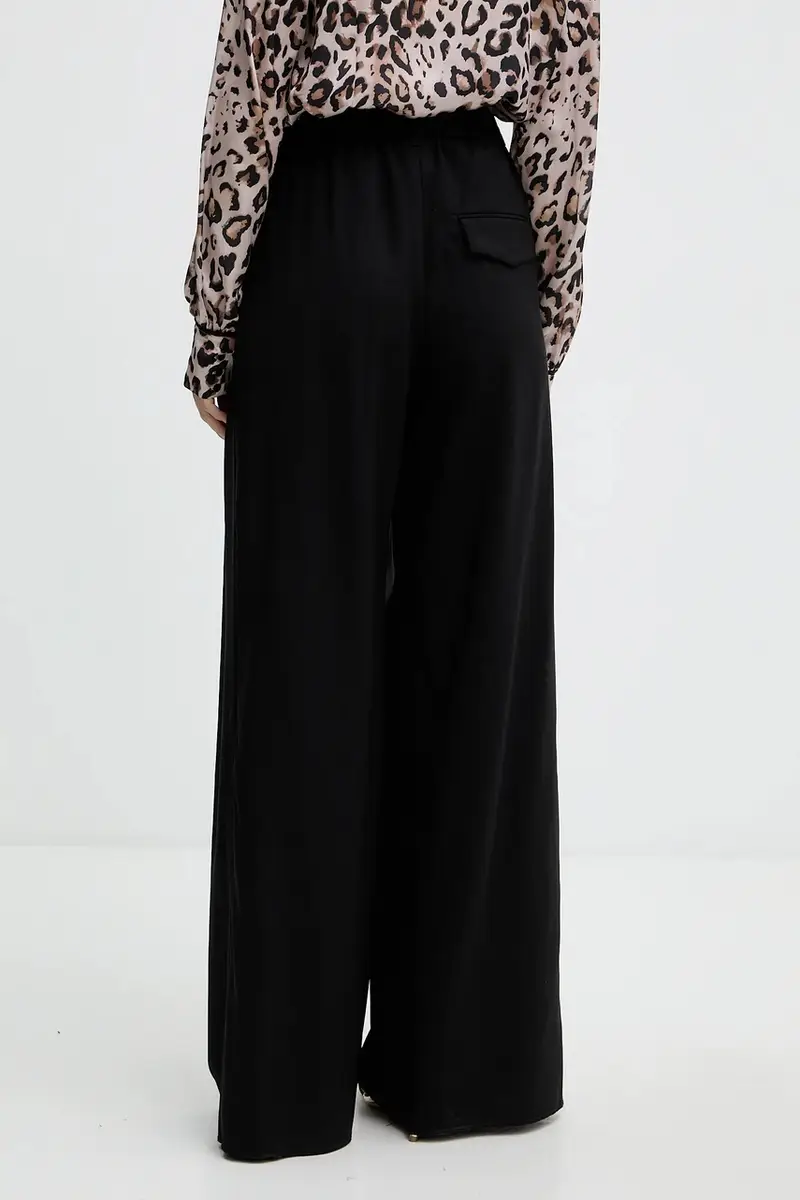 pantaloni in lana donna colore nero 2523136022200 miniatura 2