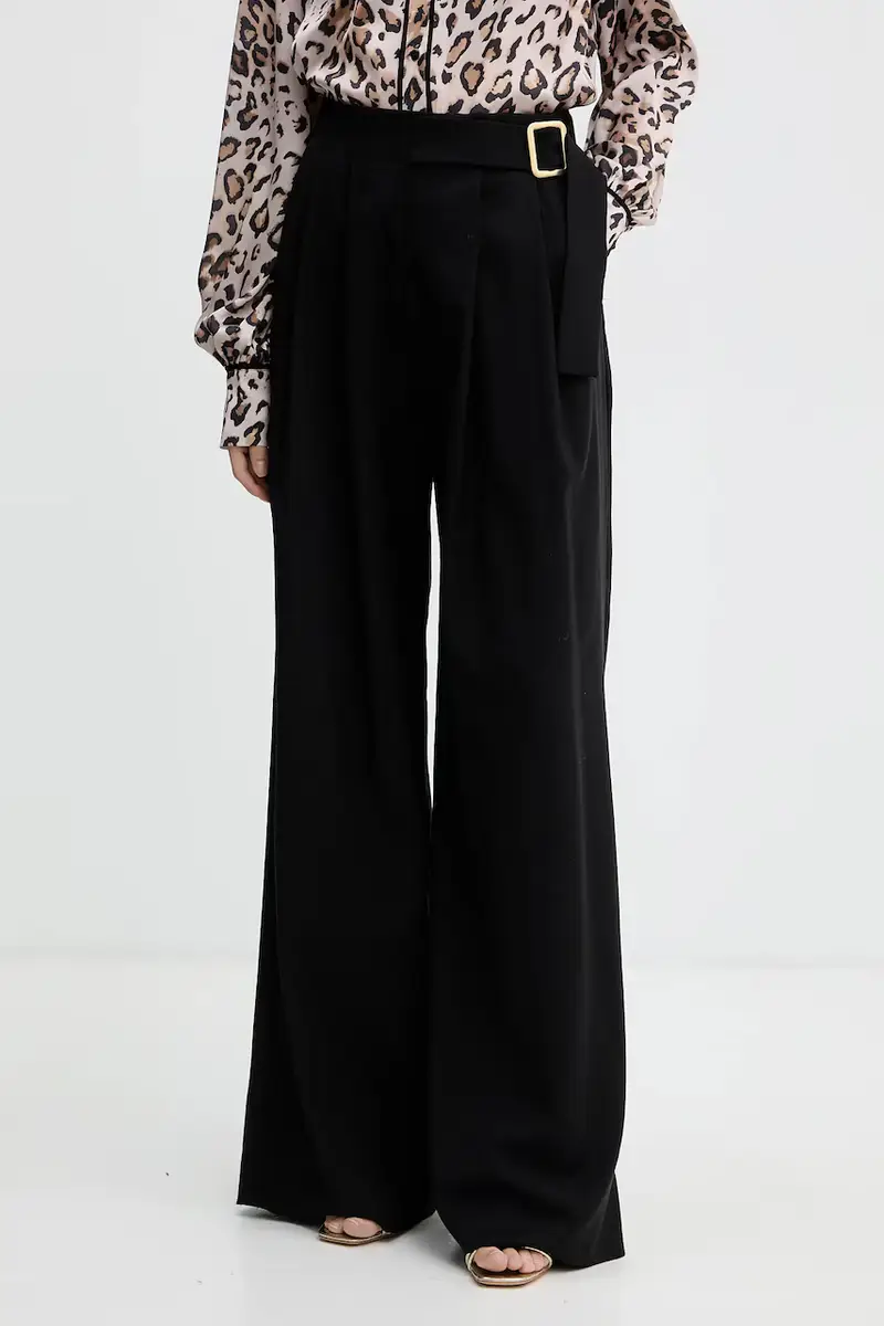 pantaloni in lana donna colore nero 2523136022200
