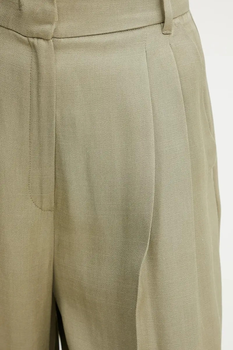 pantaloni in lino misto Emme by Marella colore verde 2515131041200 miniatura 4