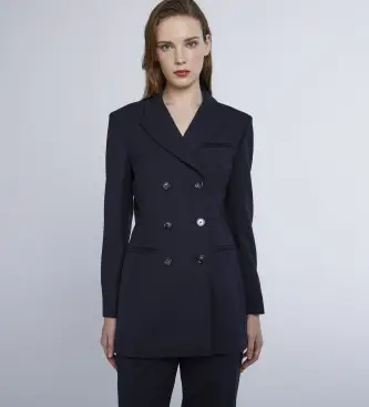 per donna 2423046032200 Blazer Approdo blu scuro (40), Casual, Da sera, Classico, Poliestere, Navy