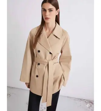 per donna 2613021031200 Trench beige Mllumido (38), Casual, Cotone