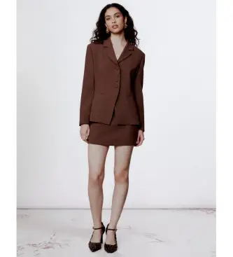 per donna 2613041083200 Giacca marrone Mltbig (38), Casual, Classico, Poliestere