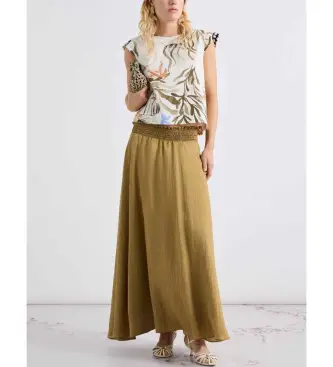 per donna 2613101032200 Gonna svasata verde Mllorio (36), Casual, Modal