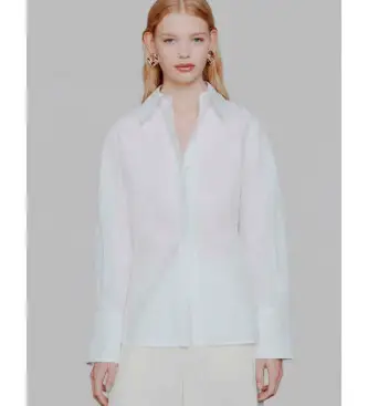 per donna 2613111043200 Camicia bianca con legumi misti (38), Bianco, Casual, Cotone, Manica lunga