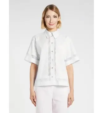 per donna 2613111055200 Camicia bianca Mlmwhisky (38), Bianco, Casual, Cotone, Manica corta