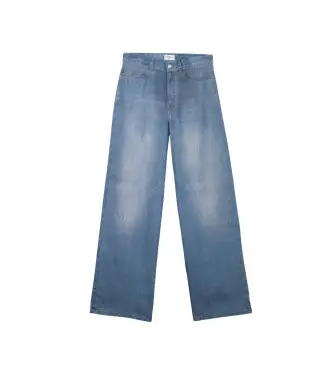 per donna 2613131174200 Pantaloni larghi blu Milspagina (38), Denim, Lyocell