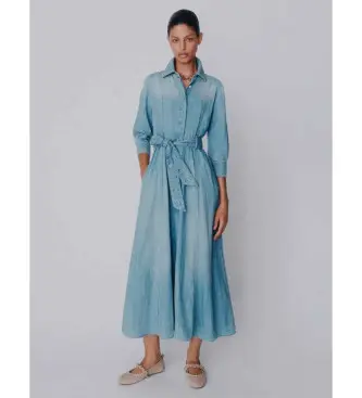 per donna 2613221024200 Abito in denim Mlsgiambo (38), Blu, Cotone, Manica lunga