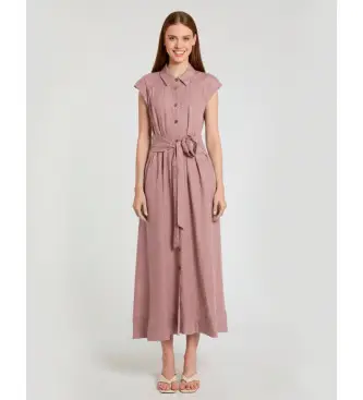 per donna 2613221114200 Abito in lino rosa Mlsvento (38), Casual