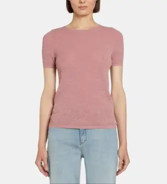 per donna 2613361174200 Maglietta rosa Mlsgamma (S), Casual, Viscosa, Manica corta