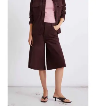 per donna 2613431021200 Pantaloni in pelle marrone Mllscoglio (40), Casual, Granata, Camoscio