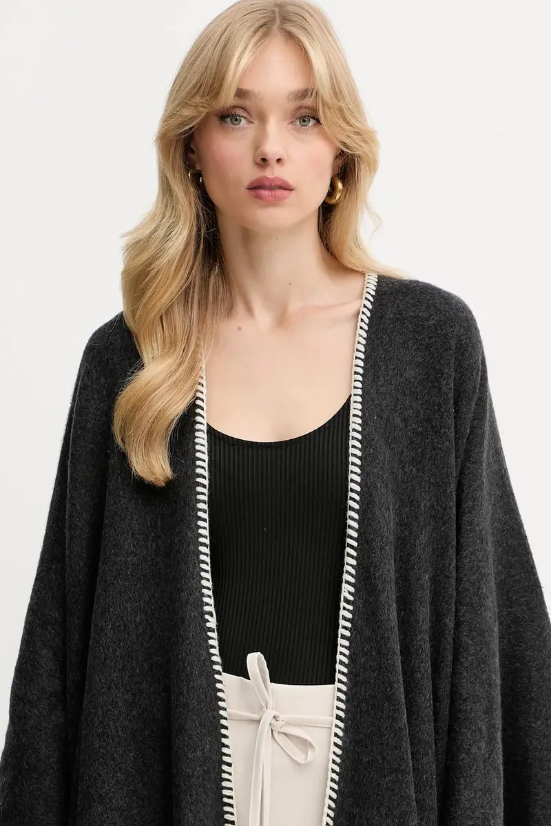 poncho Emme by Marella colore grigio 2525546031200 miniatura 4