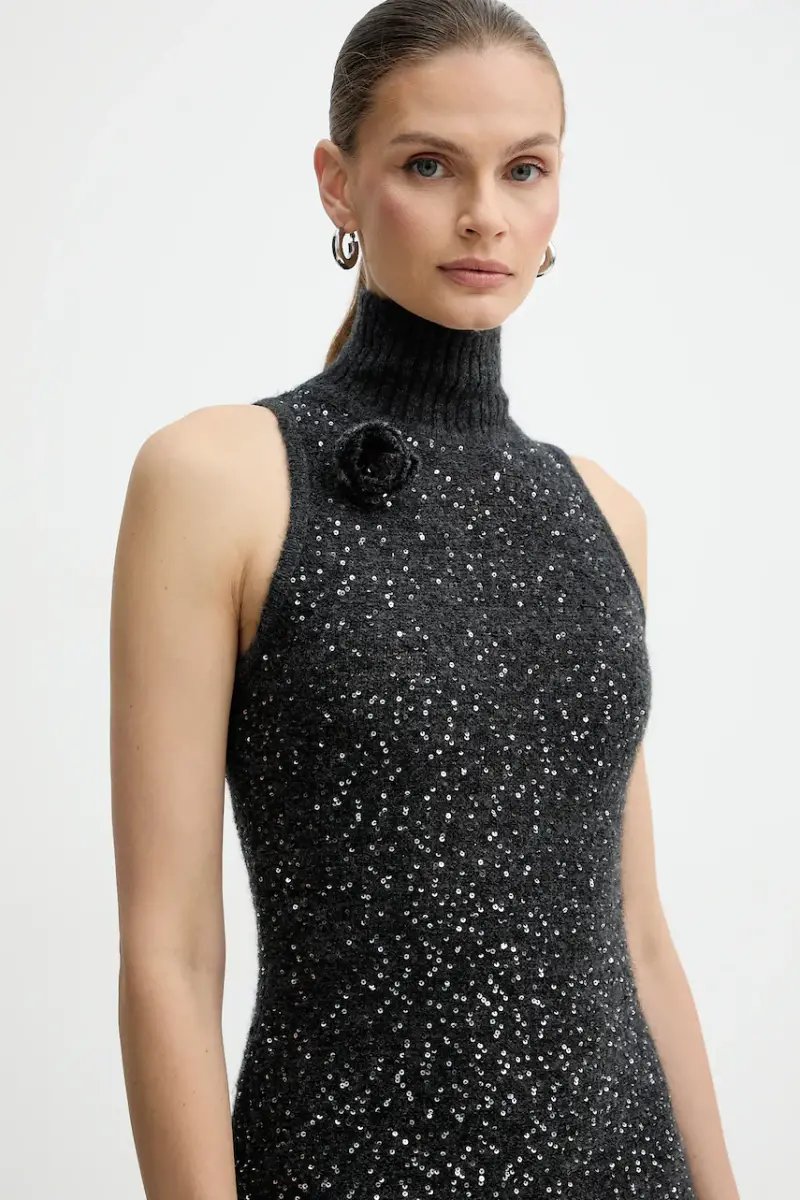 vestito con lana colore grigio 2523326072200 miniatura 4