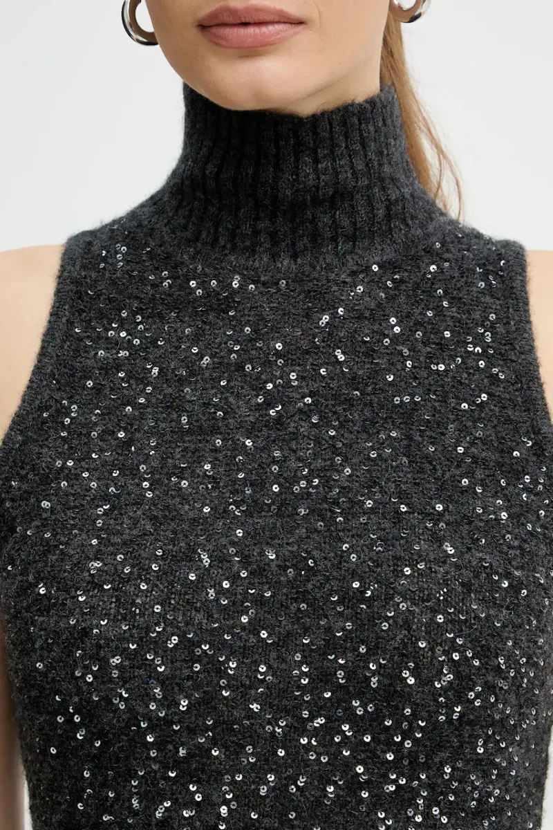 vestito con lana colore grigio 2523326072200 miniatura 5