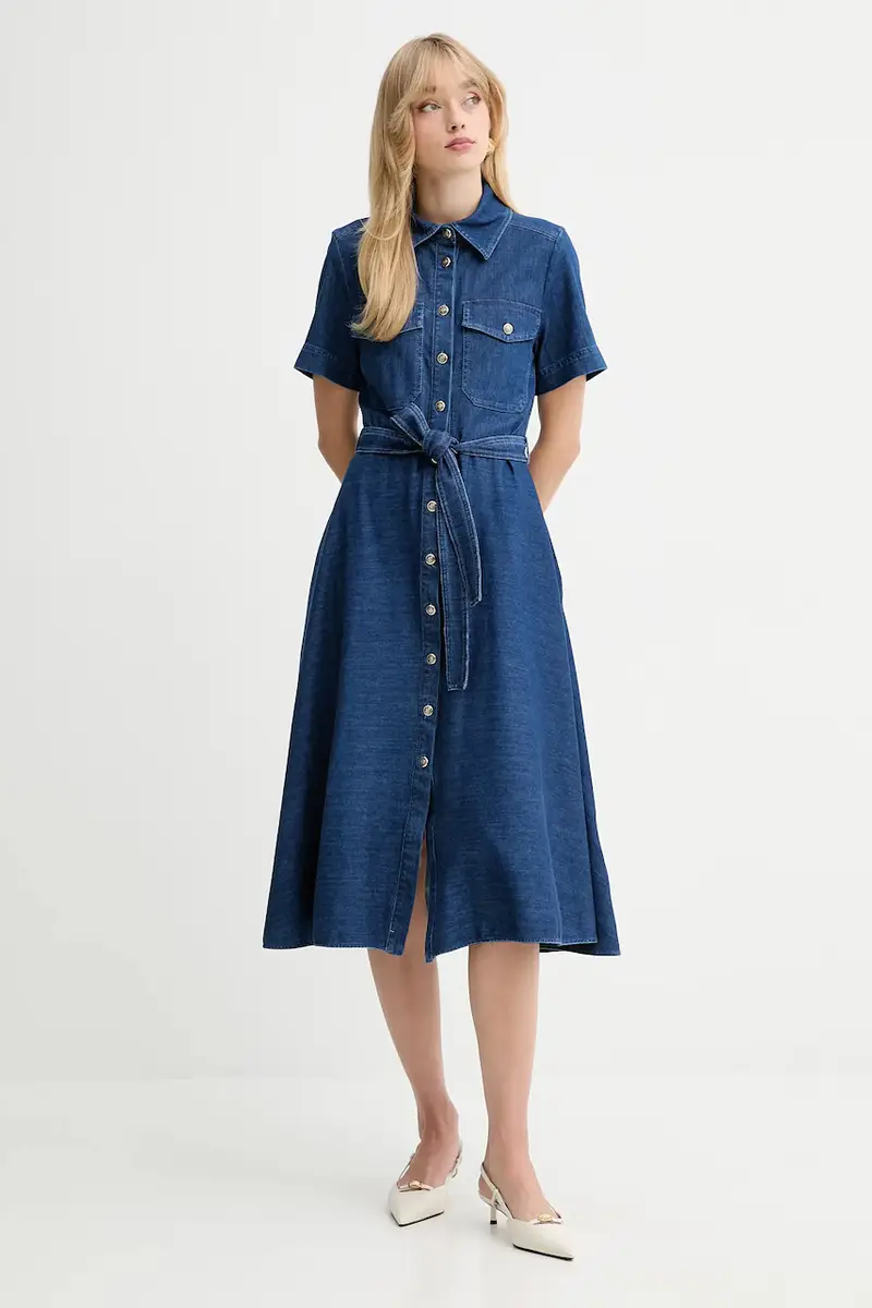 vestito di jeans colore blu navy 2523226024200