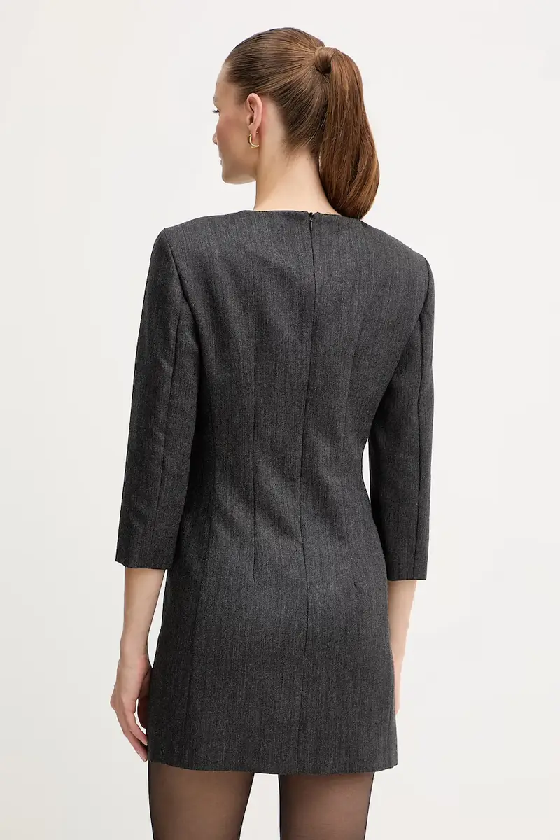 vestito in lana colore grigio 2523226112200 miniatura 3