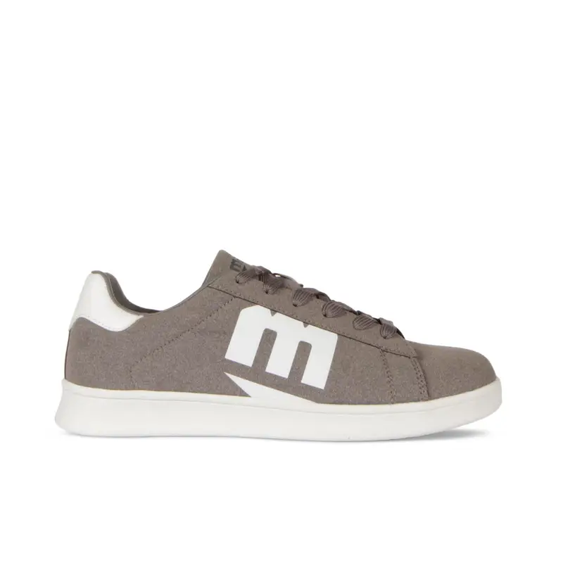 Sneakers grigie da uomo con maxi logo laterale