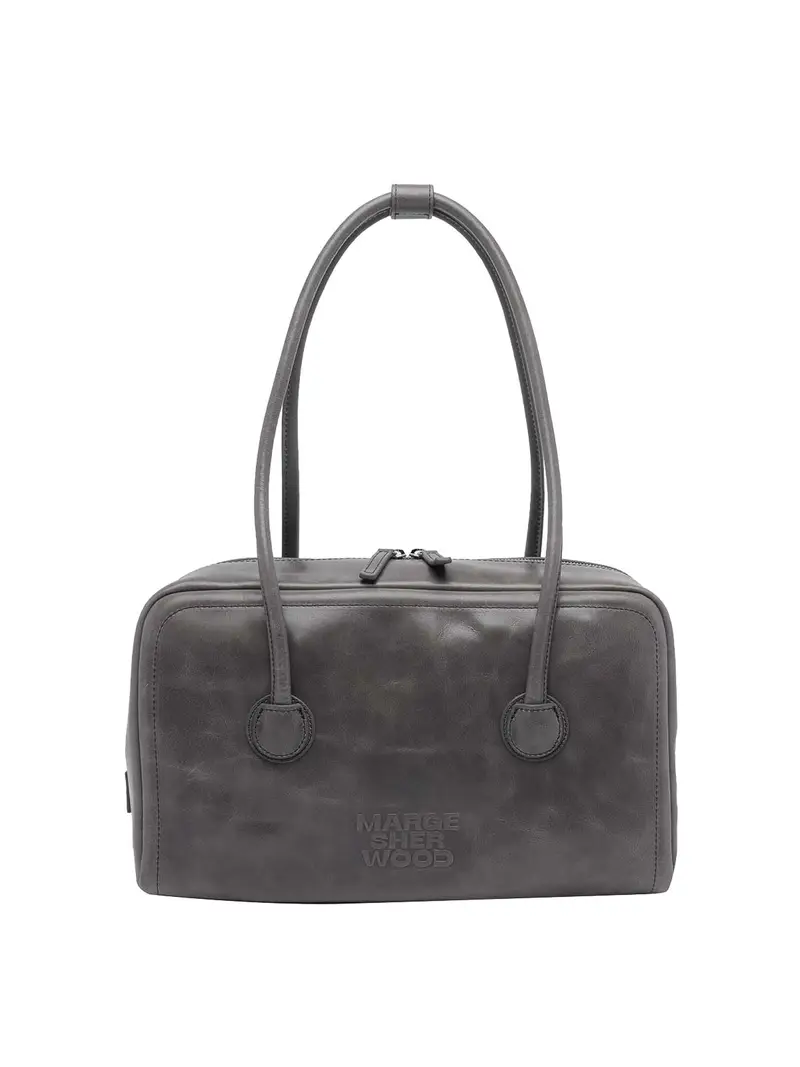 Borsa a tracolla Boston morbida color malva Grigio