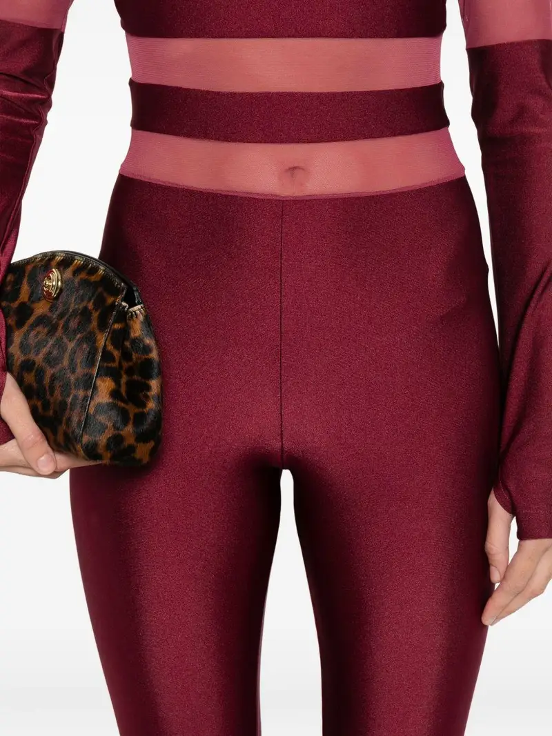 Tuta con Inserti in Rete e Dettaglio a Goccia Bordeaux miniatura 3