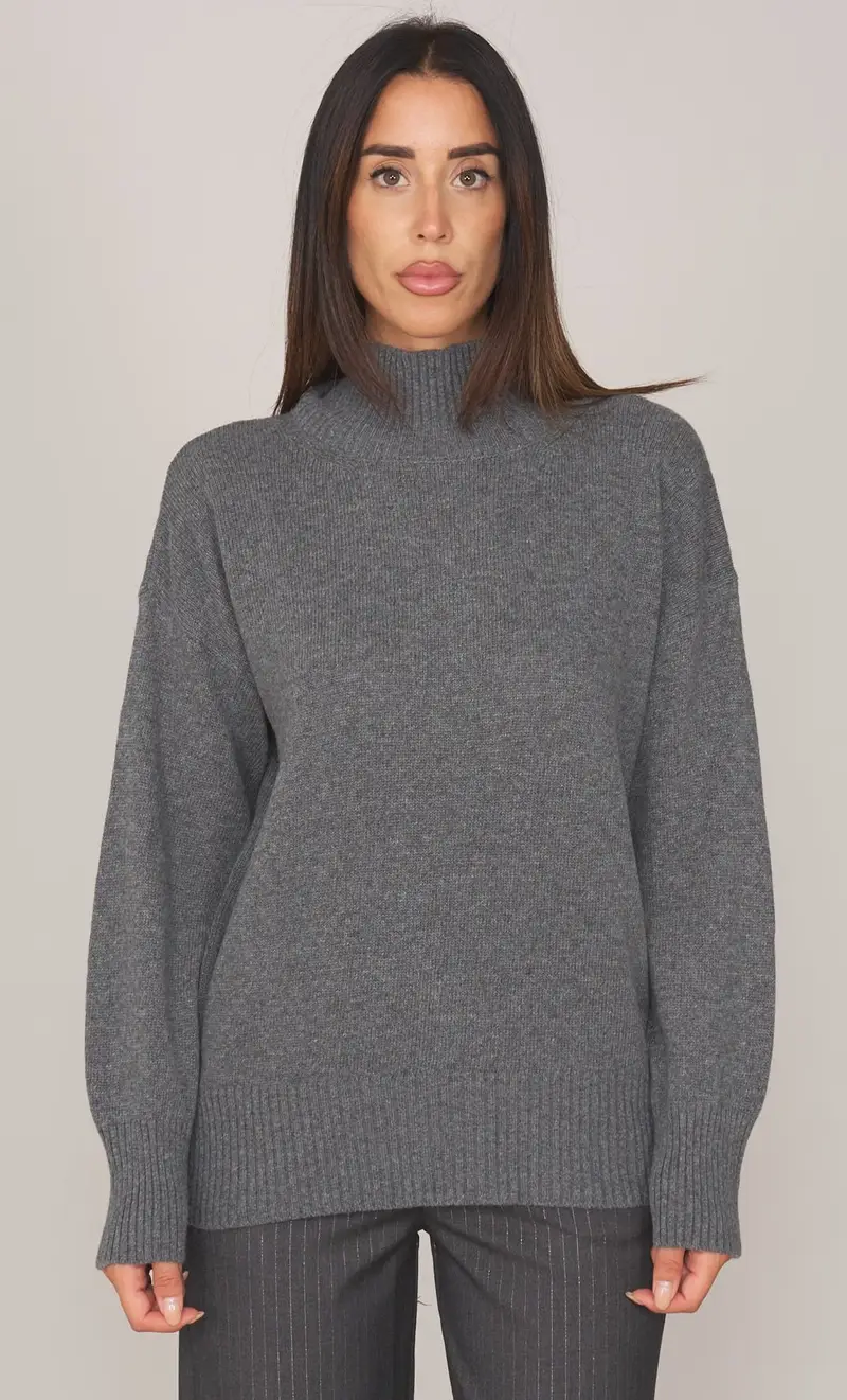 Maglia lupetto maria bellentani - gaia, colore grigio