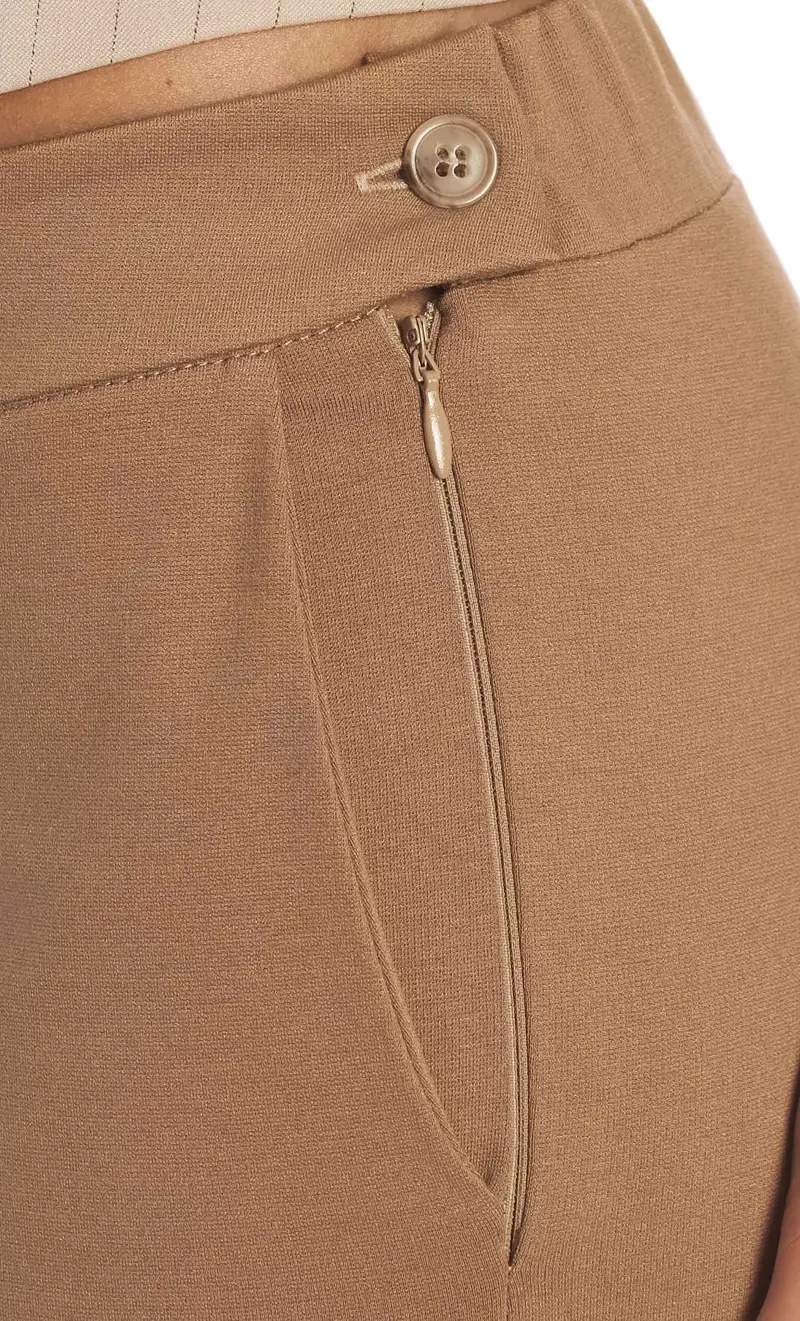 Pantalone maria bellentani a trombetta, colore moro miniatura 2