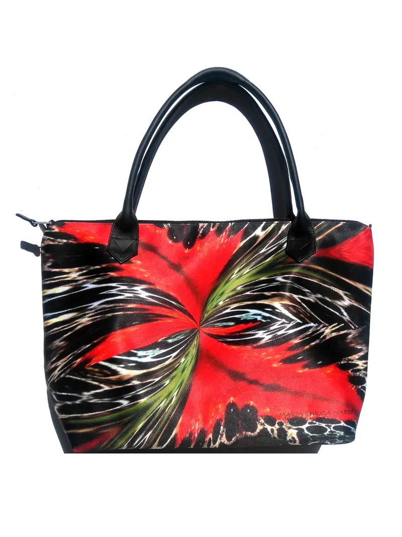 Borsa in raso stampato Artemide Multicolore