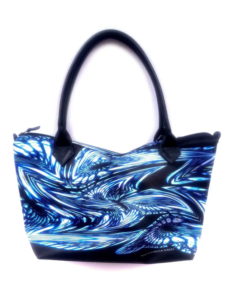 Borsa in raso stampato Valchiria Multicolore