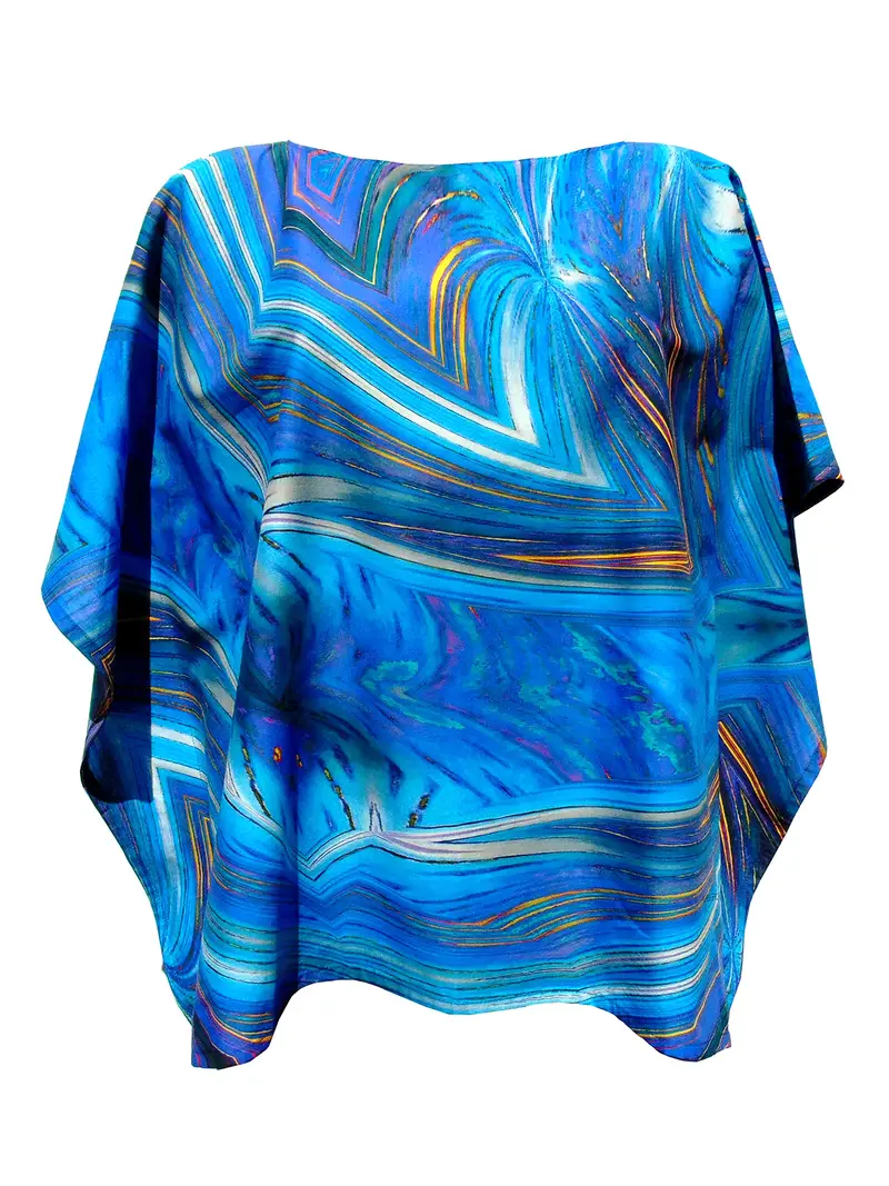 Kaftano Giamaica in cotone Blu