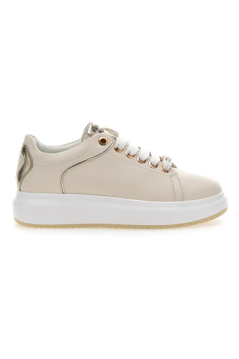Sneakers Beige con Lacci Mariella Burani 50280 [BIANCO