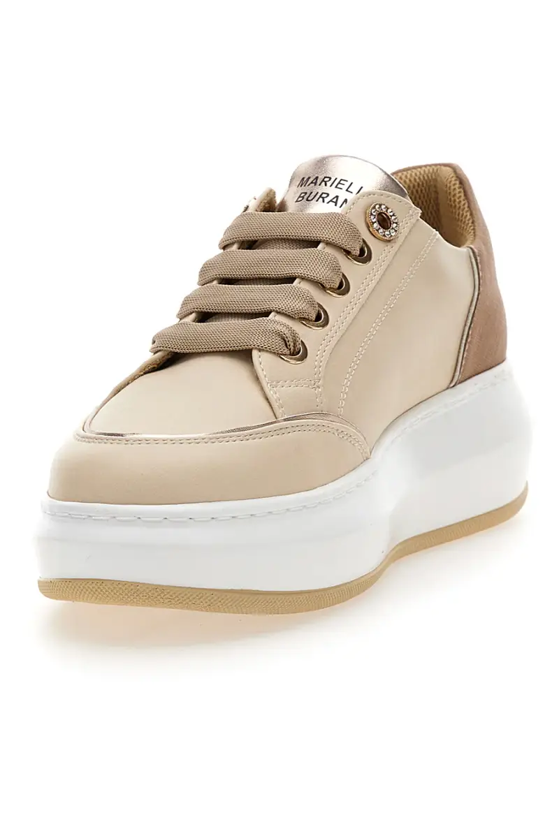 Sneakers Beige Con Platform MARIELLA BURANI 50840521 [BEIGE] miniatura 3