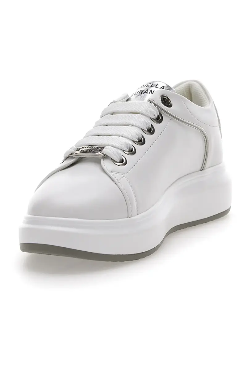 Sneakers Bianche con Lacci Mariella Burani 50280 [BIANCO] miniatura 3